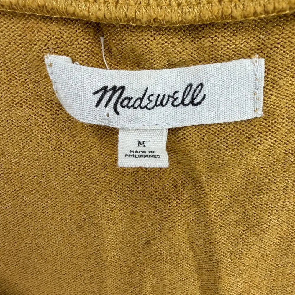 Madewell Puff Sleeve Scoop Neck Longsleeve Top Size M